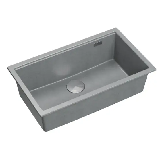LOGAN 110 zlewozmywak granitowy silver stone 76x44x23,5 cm wpuszczany